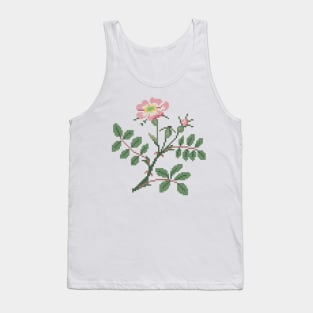 Iowa North Dakota State Flower Wild Prairie Rose Tank Top